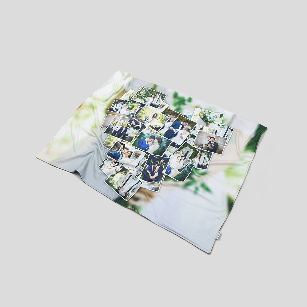 collage photo blanket