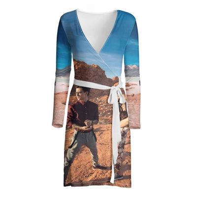 midi wrap dress
