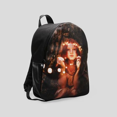 personalised leather backpack
