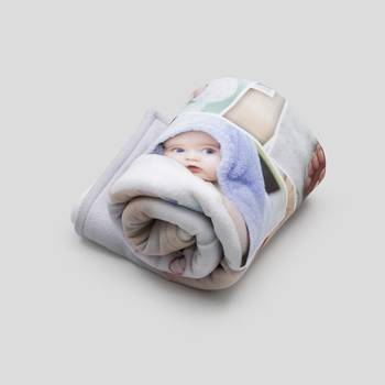 personalised baby photo blanket