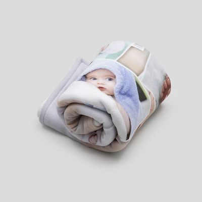 personalised baby photo blanket