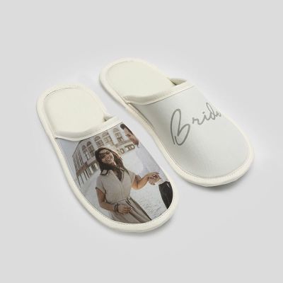 personalised bridal slippers
