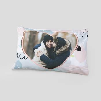 personalized heart pillow with photo