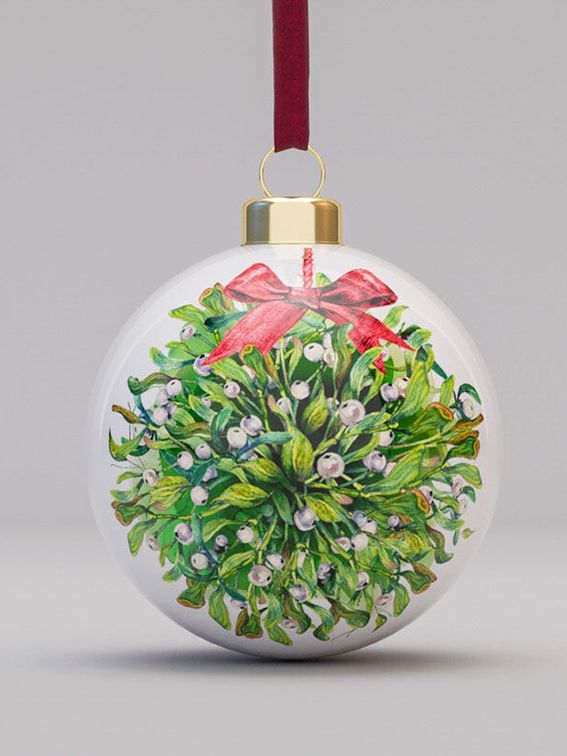 bone china custom christmas bauble