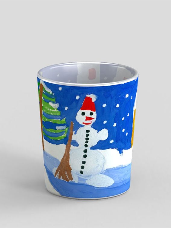 キャンドルホルダーにデザインプリント