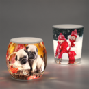 2 personalized tea light holders