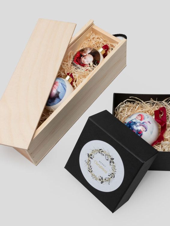 bauble wooden packaging