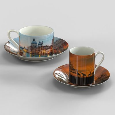 photo cup and saucer set