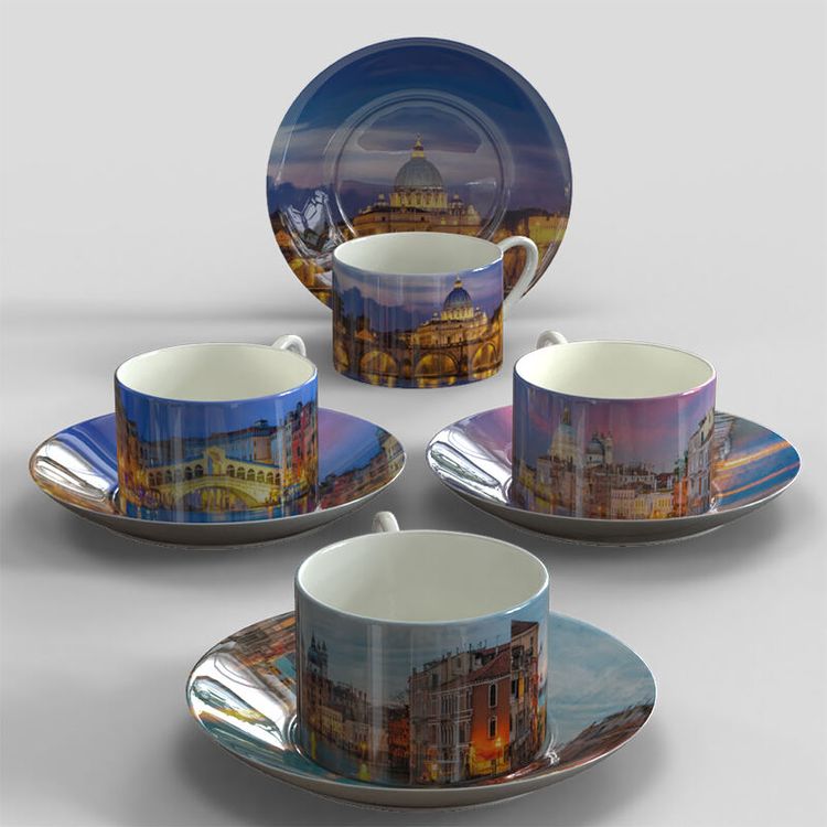 print your photos on tea cups and saucer