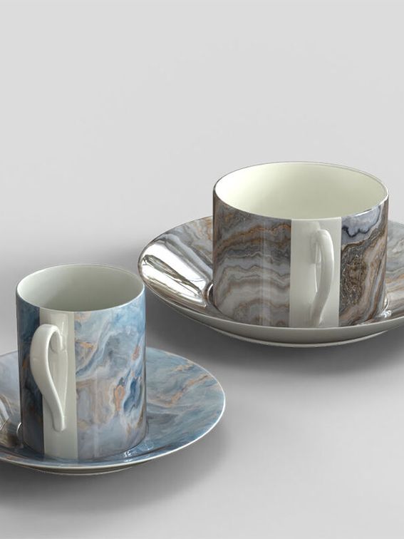 custom printed tea cup & saucer