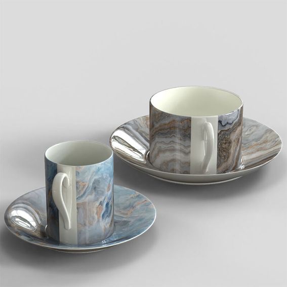 printed cup with saucer