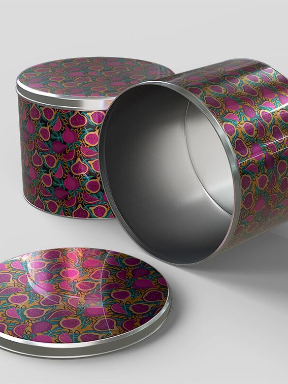 round metal tins for storage