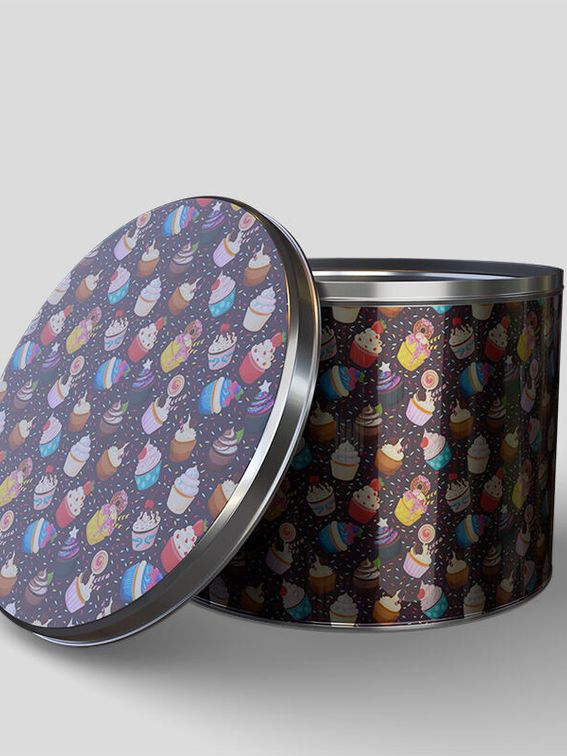 floral print round tins with lids