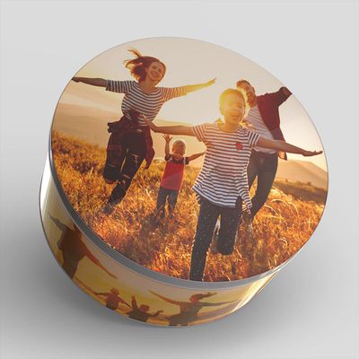 Biscuit tin personalise with your own print