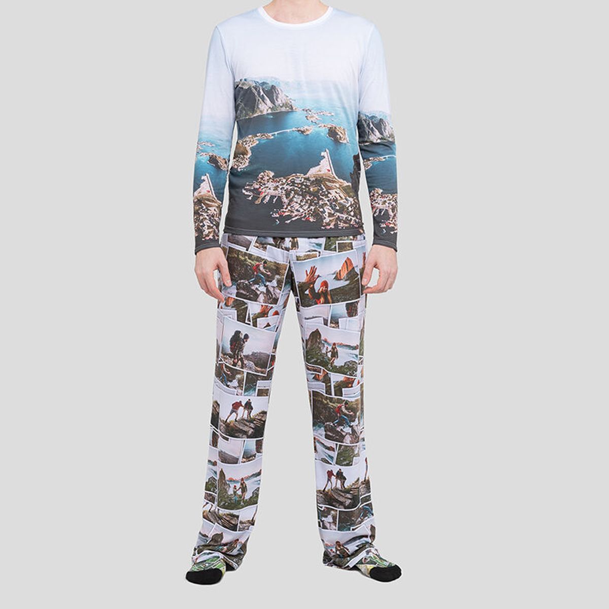 Personalised PJ Printed Pyjama Set for Men or