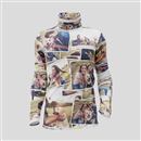 photo collage mens roll neck top