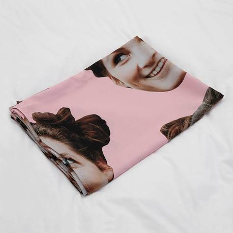 selfie bed sheets with your face on it