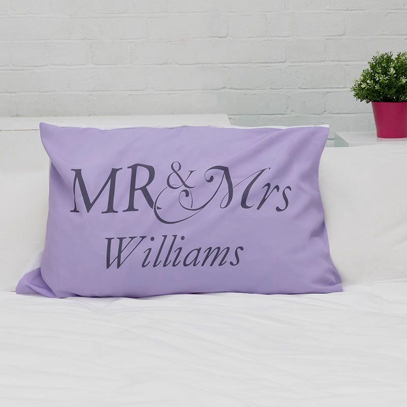 personalised mr and mrs pillowcases