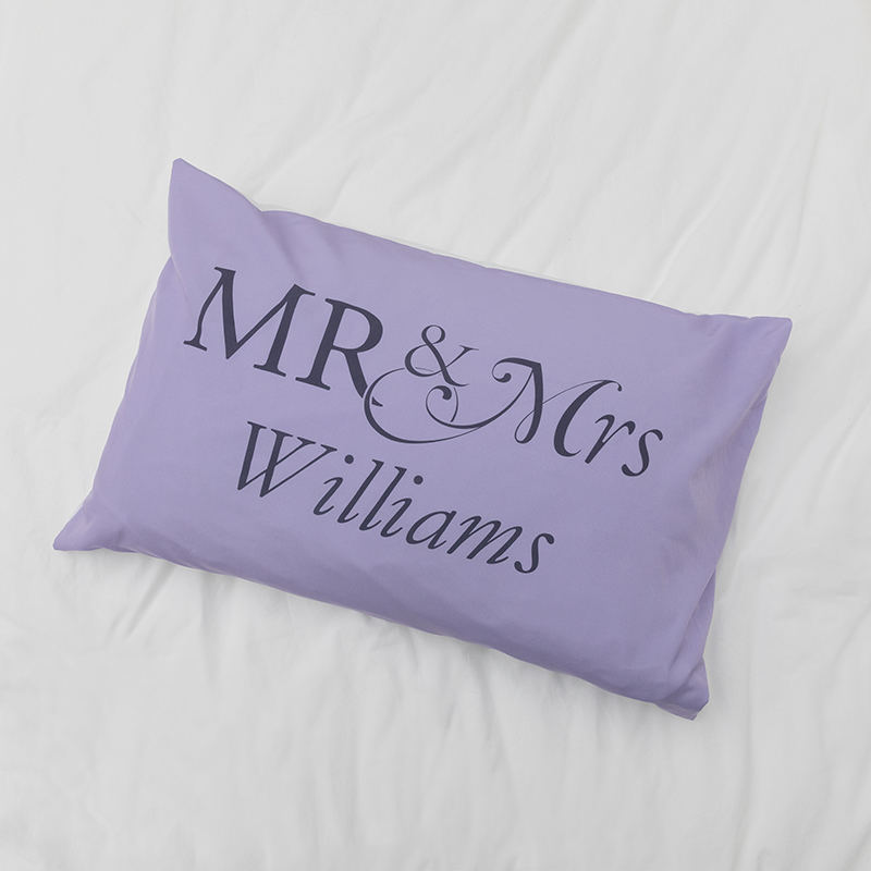 Personalised mr and top mrs pillowcases