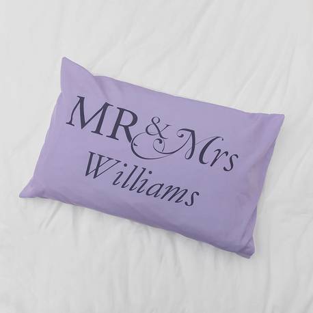 personalised mr and mrs pillowcases
