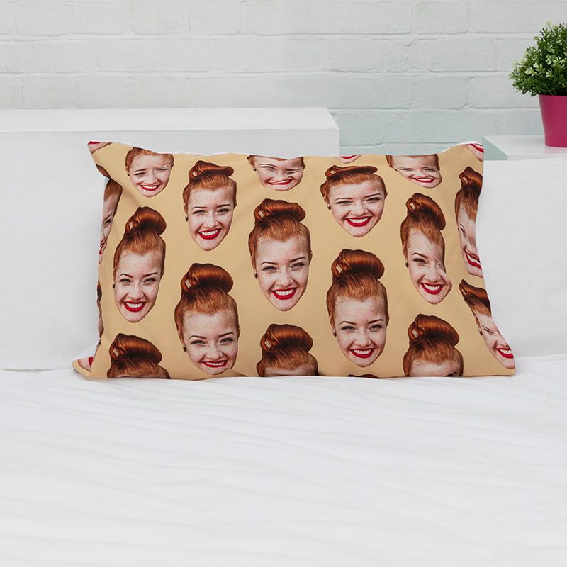 Kunde Clip sommerfugl spørgeskema Print Face On Pillow Case. Face Pillow Cover With My Photo