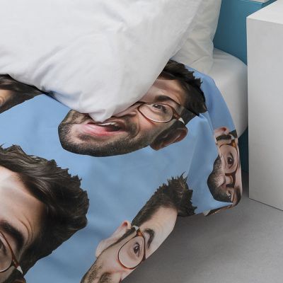bettwäsche mit gesicht