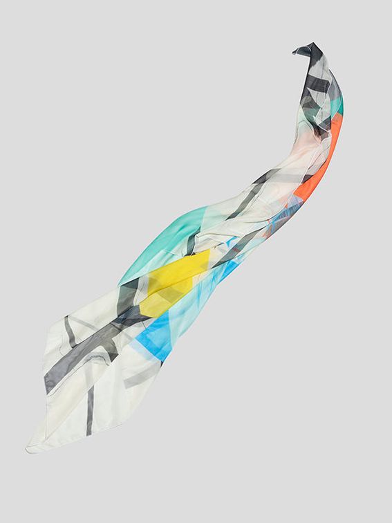 custom headscarf in abstract pattern