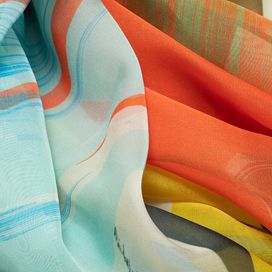 printed hijabs with a neutral pretty pattern