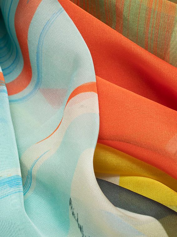 printed hijabs with a neutral pretty pattern