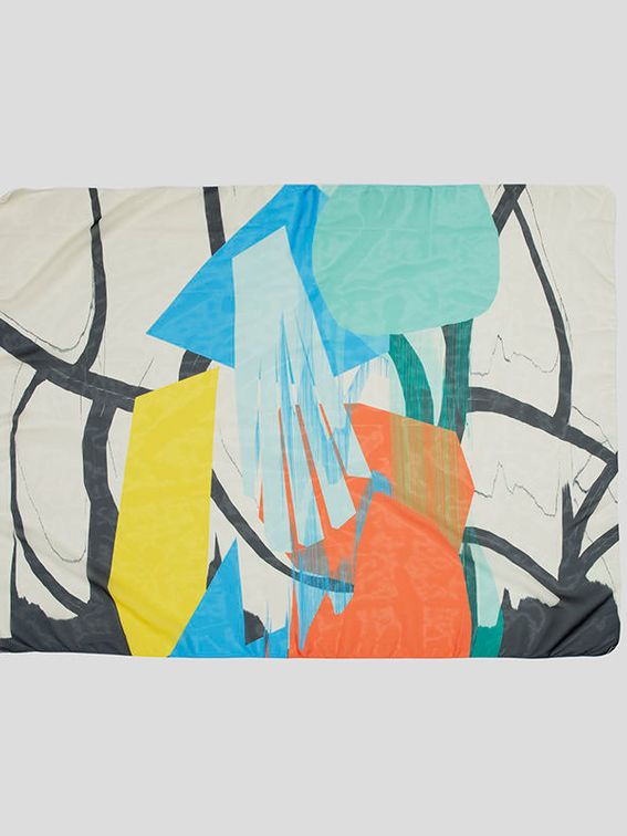 full coverage personalised hijab in abstract pattern