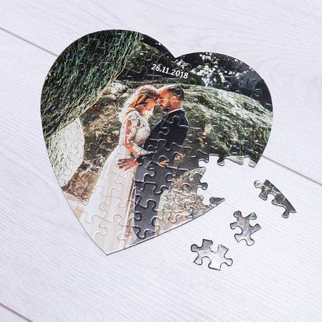 personalised heart jigsaw