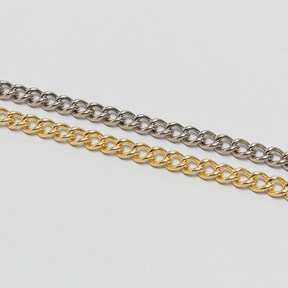 Chaîne nickelée de 1 mètre en or ou en argent