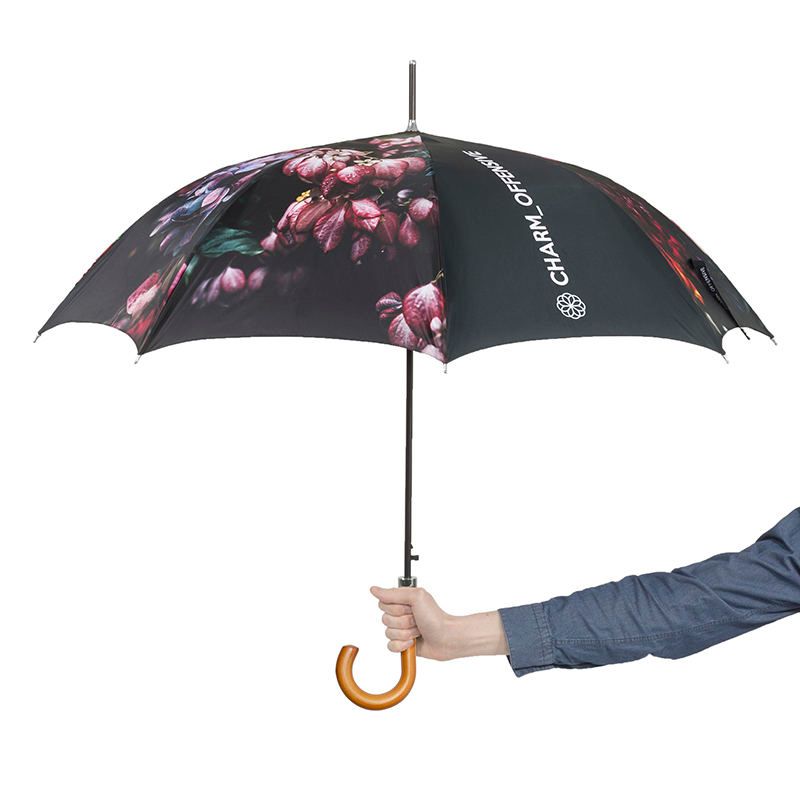 natural handle custom umbrella