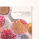 soft white textured personalized leather samples