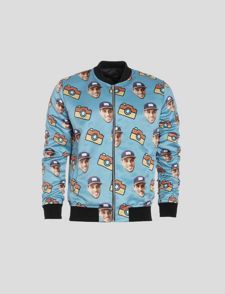men's bomber jacket with face