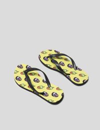 flip flops with face on them