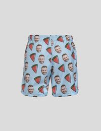 custom swimming shorts with face on them