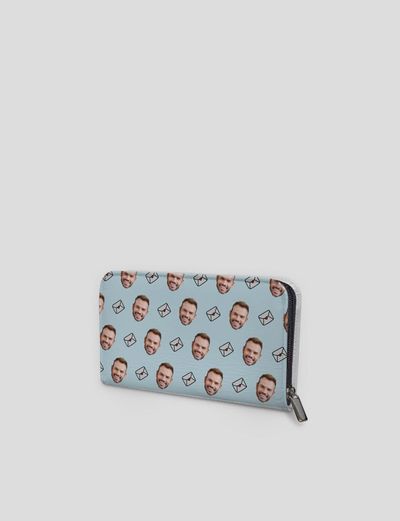 face zip purse