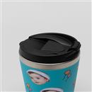 Travel Mug with Face print closeup