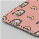 Leather Keyring with Face