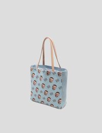 shopper bag with face on it