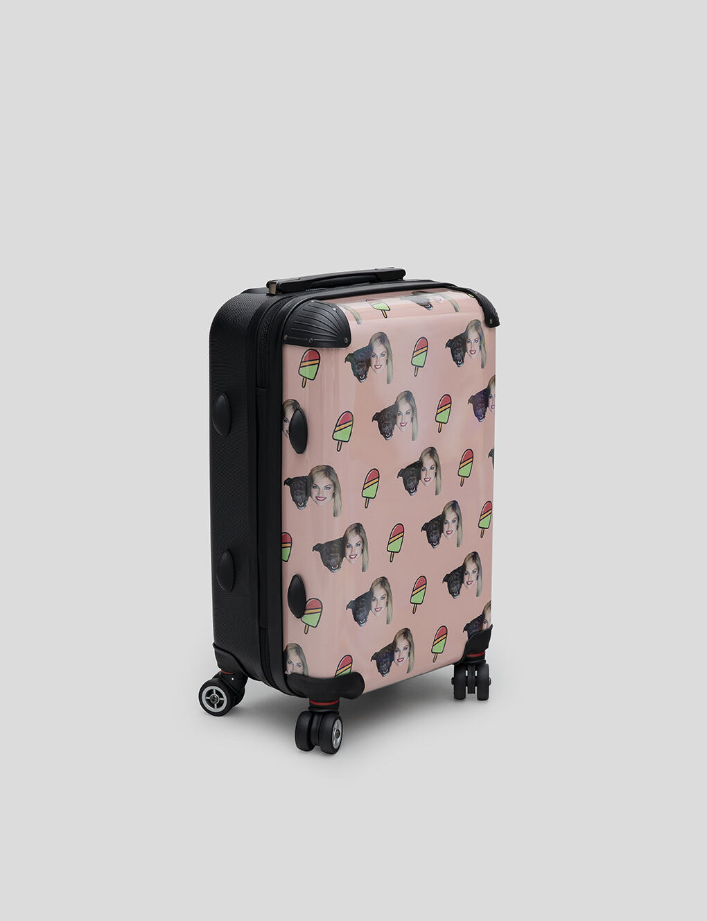 suitcase with my face on it