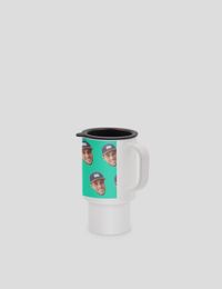 Face on Travel Mug cup with handle