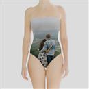 maillot de bain bustier personnalisé avec photo