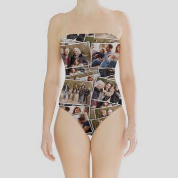 trägerloser badeanzug bedruckt