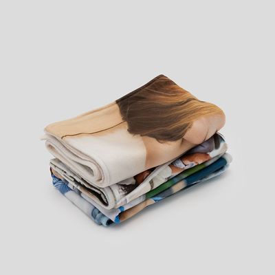 personalised snuggle blanket with photo collage design