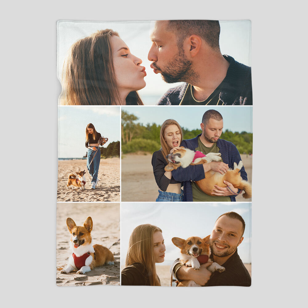 Decke mit Fotocollage