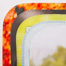 Printed edge detail in four colours