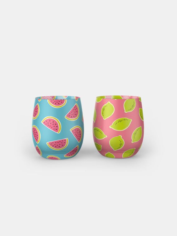 custom printed water glass