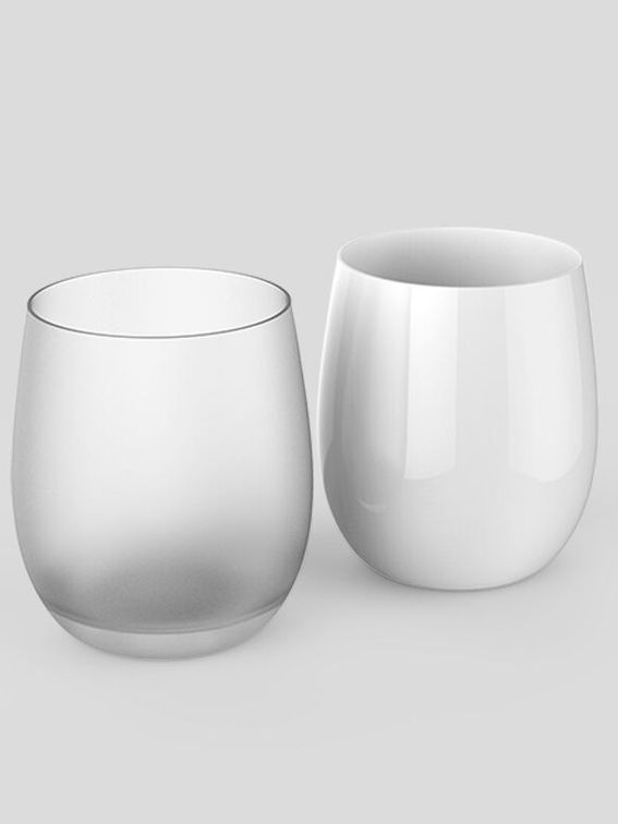 custom water glass unprinted finish options